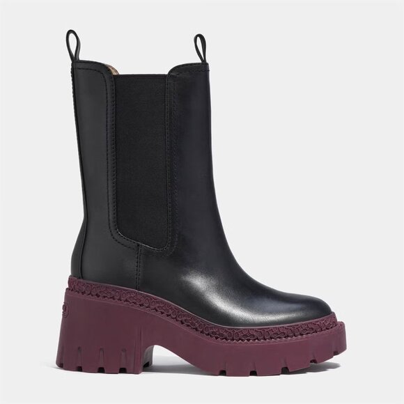 Coach Shoes - COACH Women's Alexa Leather Heeled Platform Chelsea Boots US 9.5 UK 7.5
